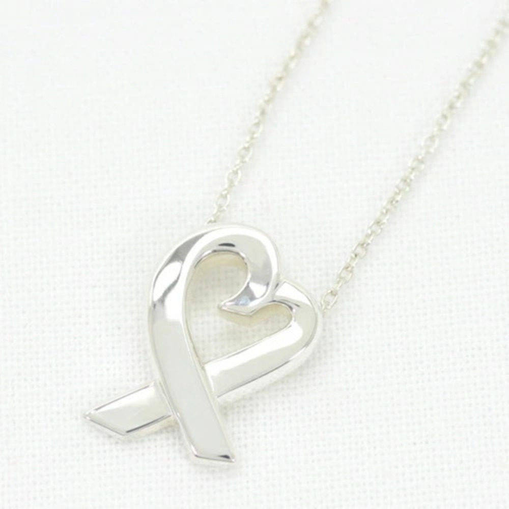 TIFFANY Co Loving Heart Necklace Sterling Silver
